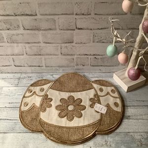 Feuille 4 Pc Easter Egg Burlap Placemats